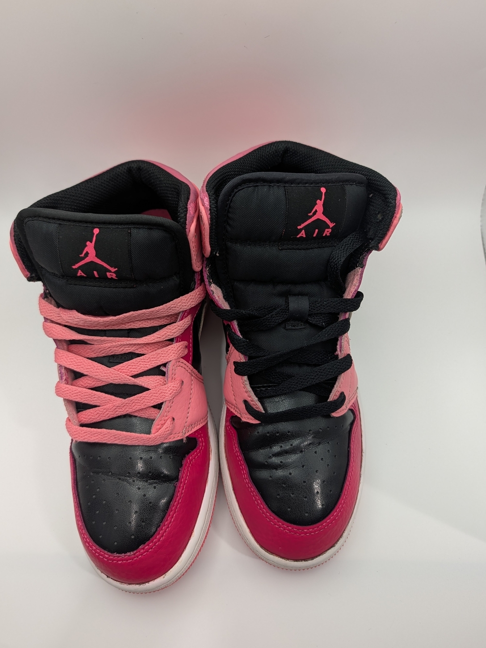 Nike Air Jordan High Top Sneakers in Pink & Black